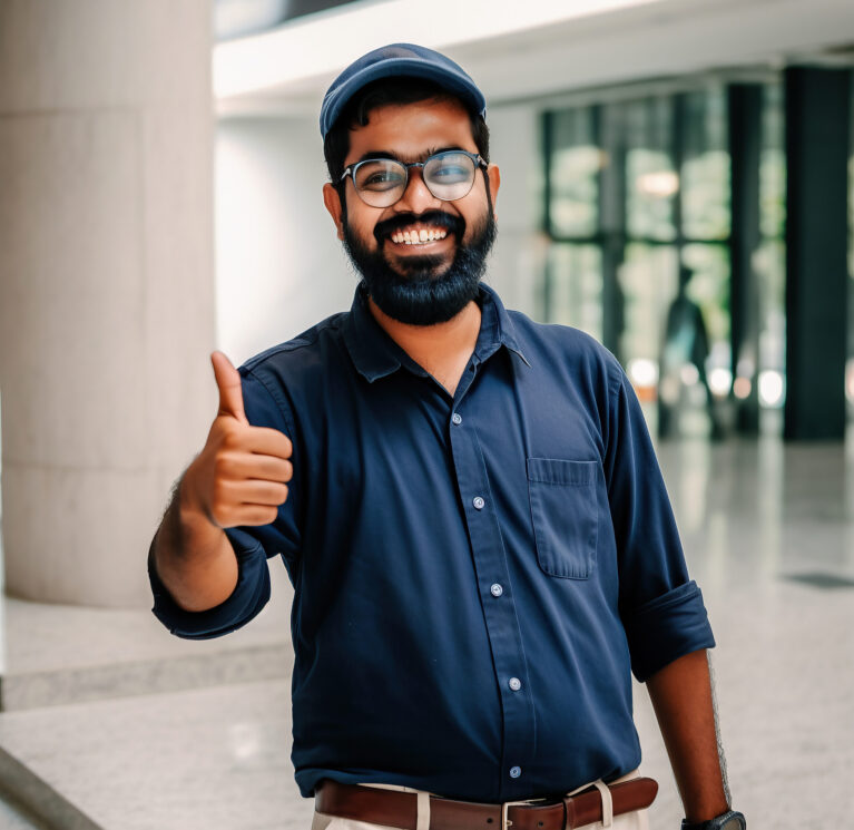 ai generated illustration trustworthy guide with thumb's up